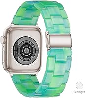 Vista 194 de Lightweight Resin Band For Apple Watch Series 11 10 SE 9 8 7 6 5 4 3 2 1 Ultra 3 2, Fashion Adjustable Replacement Strap for iWatch Bands 38mm 40mm