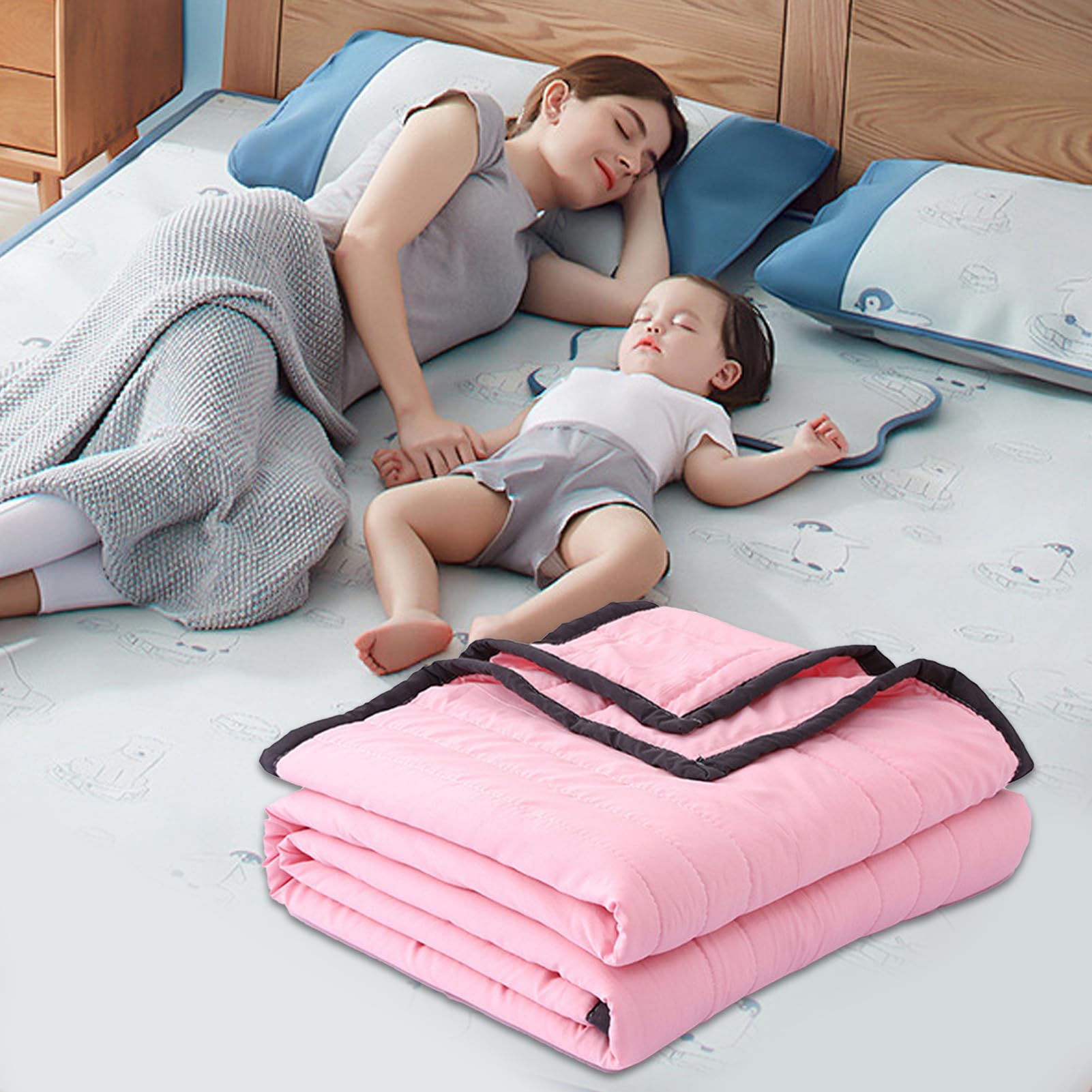 Manta refrescante ligera | Manta de enfriamiento fina transpirable para sofocos - Edredón fresco de verano, edredón reversible lavable a máquina para dormir con calor, sudores nocturnos