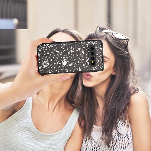 Miniatura 6 de ZTOFERA Compatible con Samsung Galaxy S10, funda protectora con diseño de estrella planeta y cielo translúcido, carcasa trasera de policarbonato