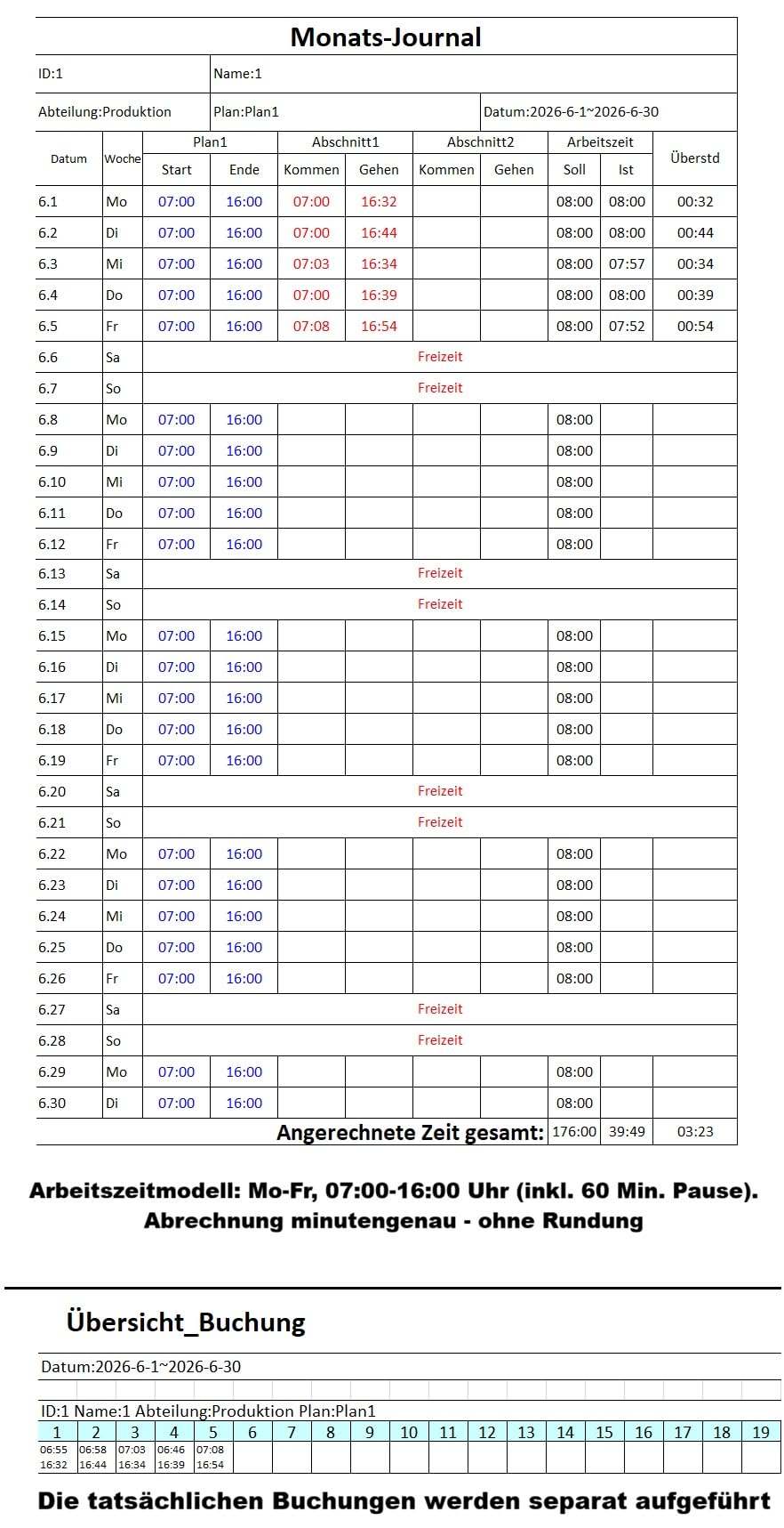 Rechnendes Zeiterfassungsterminal ET501MT+ (Komplettset), -3 Jahre GARANTIE-, Fingerprint, Kein ABO-Zwang, sofort einsatzbereit, 30 Tage Rückgabe