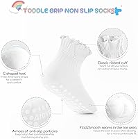 Vista 3 de Calcetines con Agarre Antideslizantes de Algodón para Bebés y Niños Pequeños, Niños y Niñas, Paquete de 12 Calcetines de Tobillo Lindos para Niños