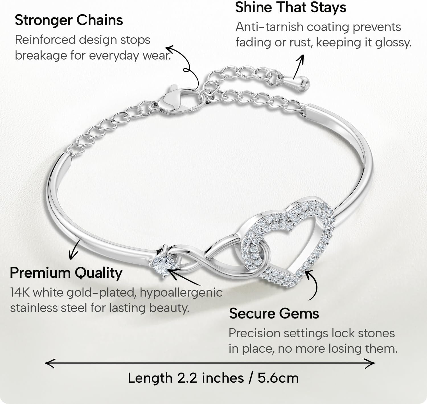 Larvincy To My Daughter Bracelet From Mom & Dad With Heartfelt Message & Elegant Box, Jewelry Gift For Women From Mother Father On Graduation, Birthday, Wedding, Christmas & More - Image 4