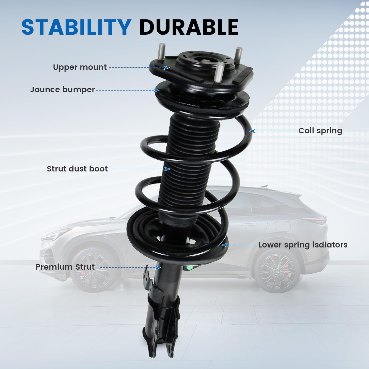 Front Shock Absorbers Complete Struts for 2009 2010 2011 2012 2013 Toyota Corolla 1.8L L4, 2011 2012 2013 Toyota Matrix 1.8L L4 Shocks Assembly w/Coil Spring Suspension Kit Replace 472598 472597 2PCS