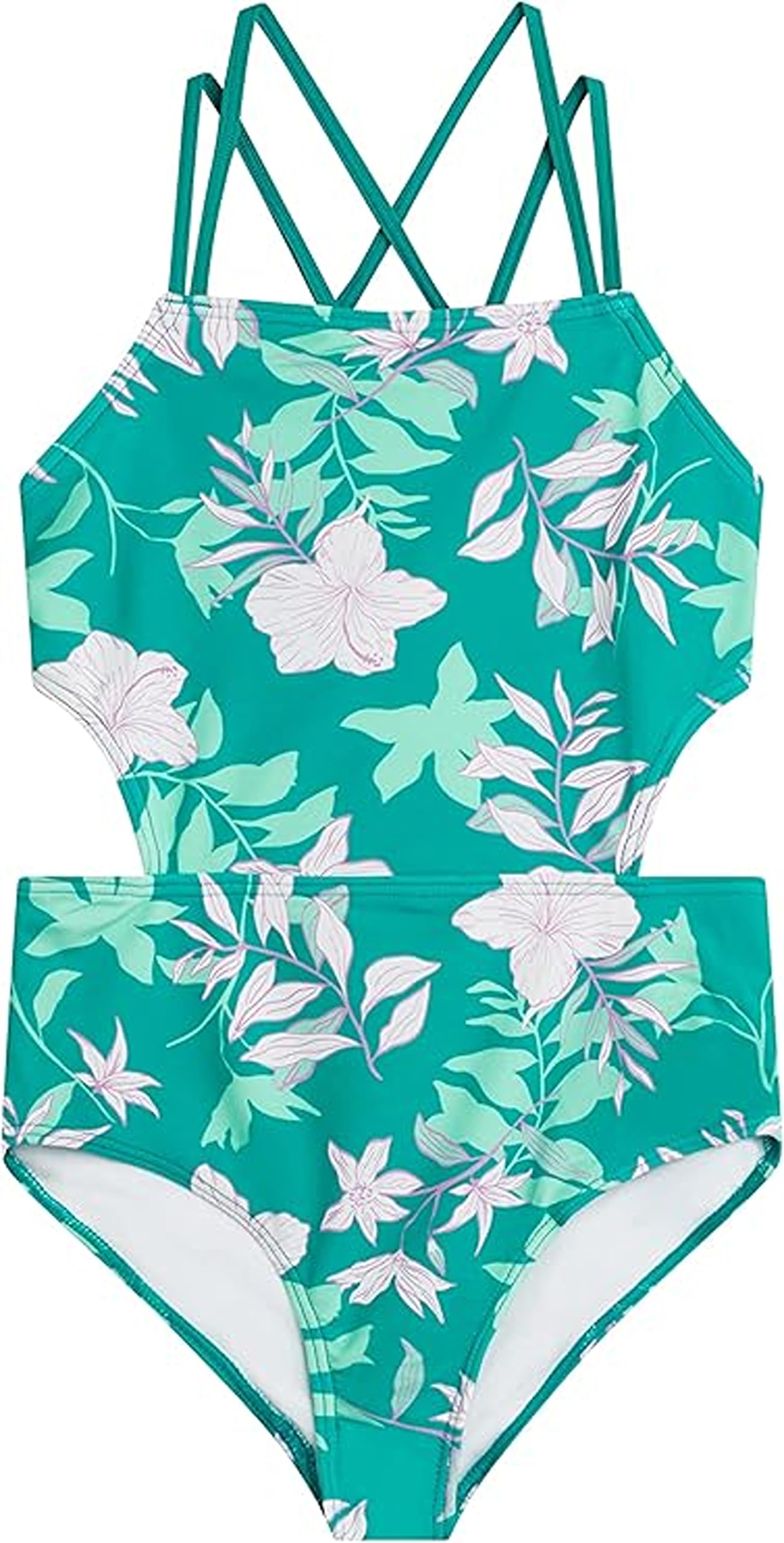 Kanu Surf Girls' Beach Girl Sport Cut-Out One Piece Swimsuit
