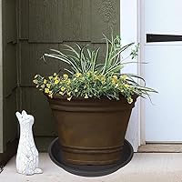 Vista 40 de 5 Packs Plant Saucer Pot Tray 6 8 10 12 14 16 19 20 Inch Plastic Flower Planter Saucers and Drip Trays for Indoors Outdoors, Heavy Durable Plant