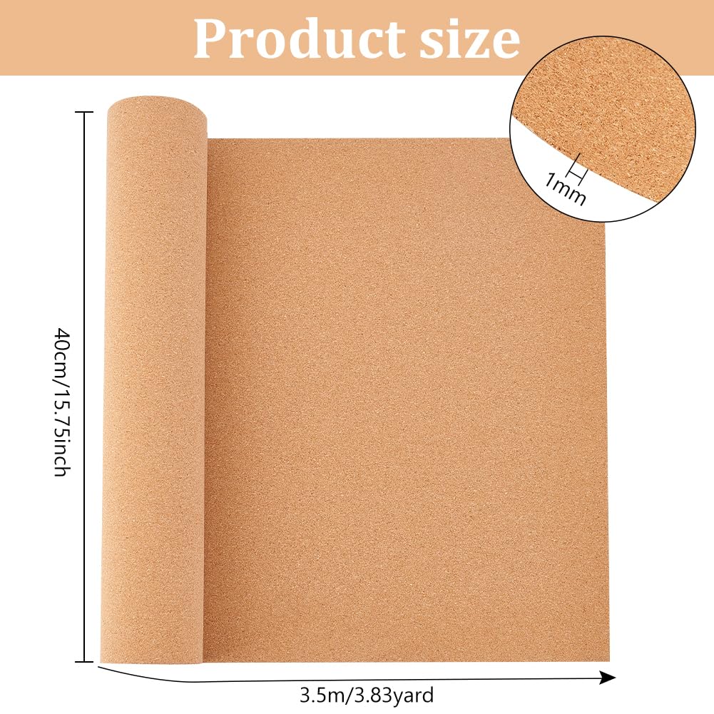 Rotolo Bacheca In Sughero Autoadesivo 40x246 Cm, Spessore 3 Mm – Per Pareti, Ufficio, Scuola E Fai-da-te