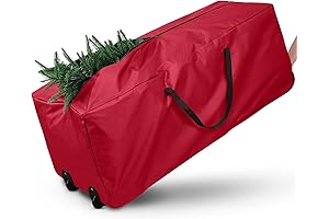 Rolling Christmas Tree Storage Bag for 7.5 ft Trees with Wheels and Handles