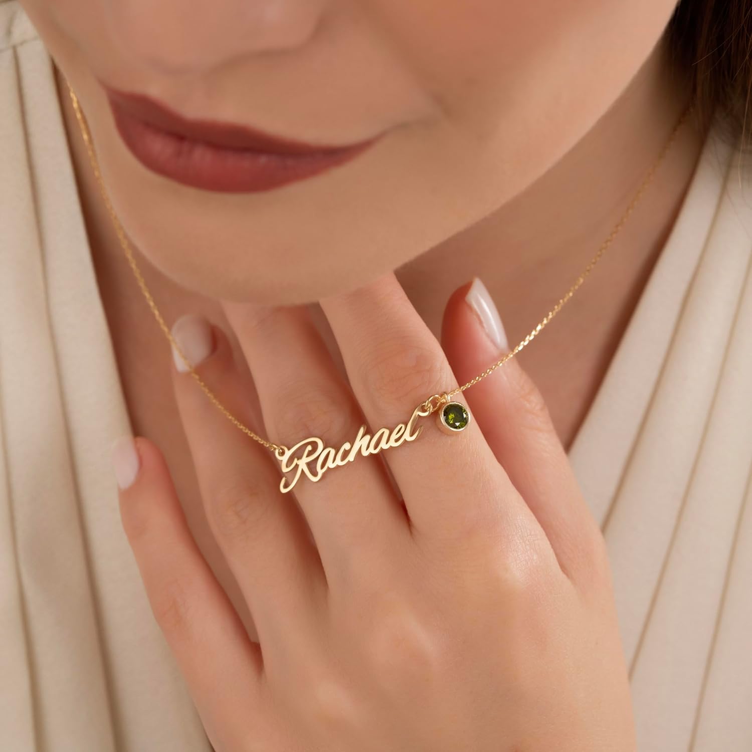 14K Solid Gold Custom Name Necklace For Women, Personalized Name Necklace in Sterling Silver or 14K Solid Gold, Personalized Jewelry, Perfect Gifts for Her Mom Mother's Day
