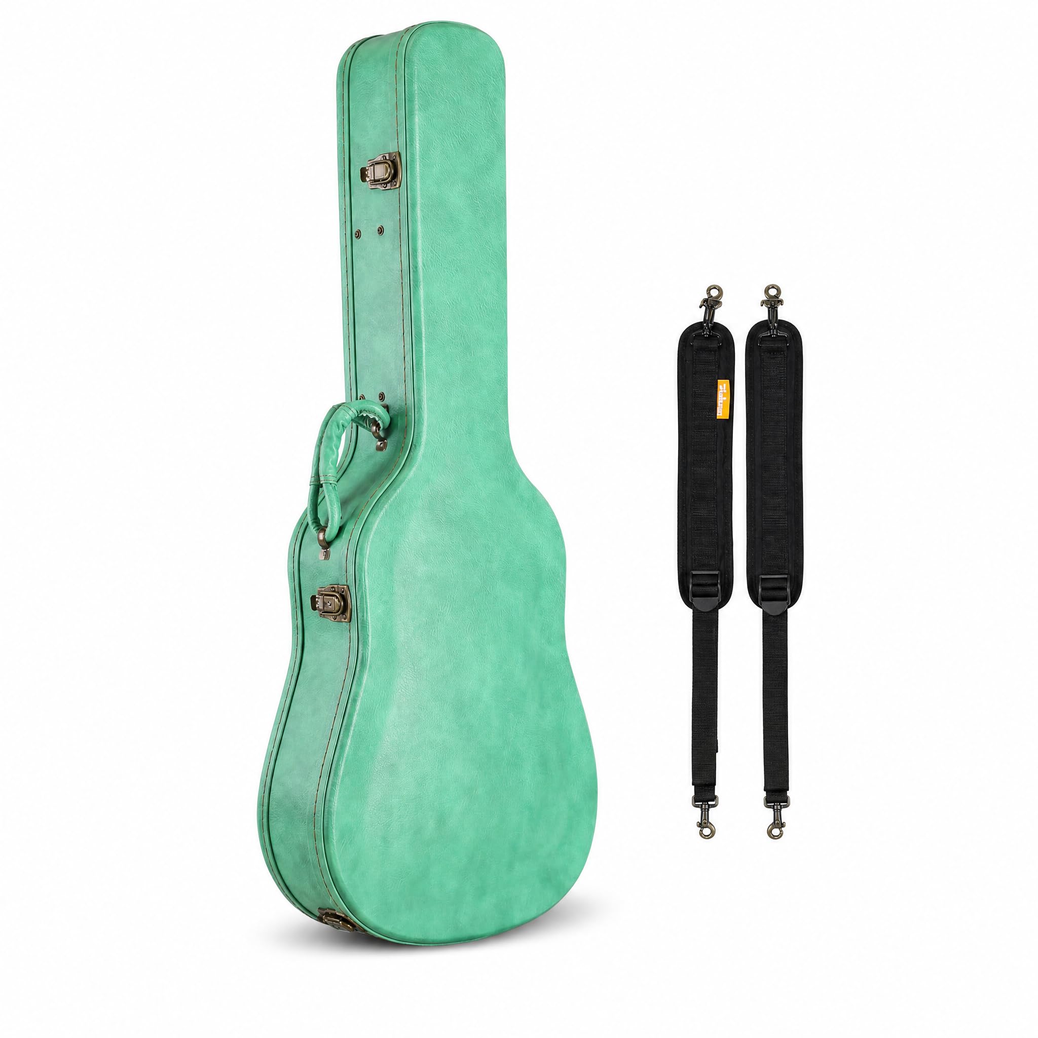 Estuche Rígido para Guitarra Compuesto, 40/41" Verde Retro, Mochila