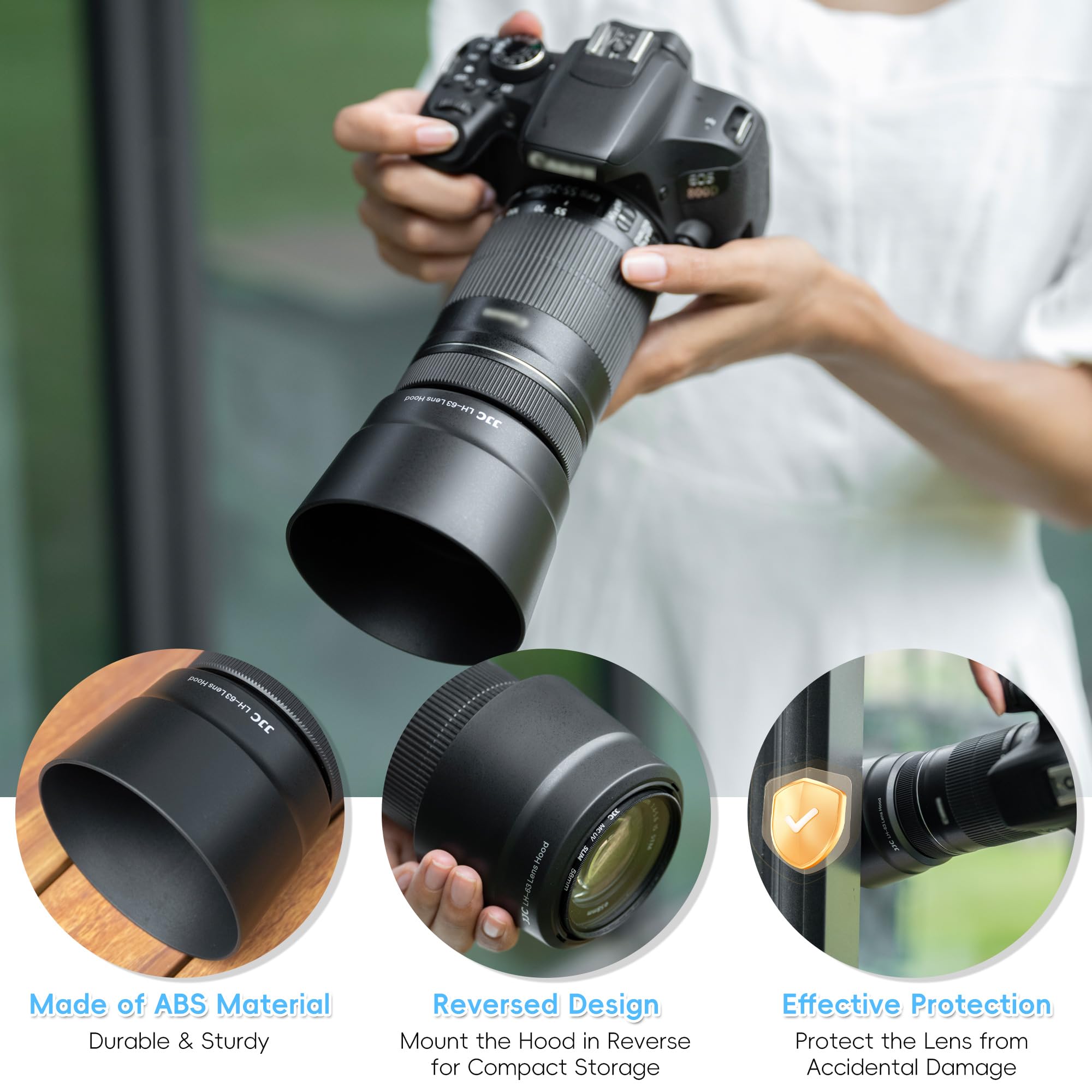 Amazon.com : JJC ET-63 Reversible Lens Hood Shade Protector for