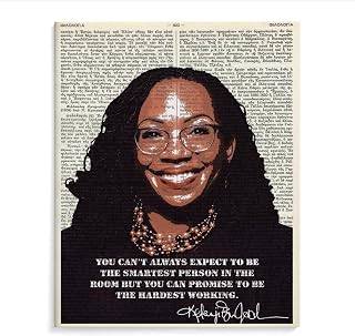 ZAMDNI United States Supreme Court Justice Ketangi Brown Jackson Portrait Quote Art Poster 5 Canvas Poster Wall Art Decor Living Room Bedroom Decor Print Picture Print Frame-style 16x20inch(40x50cm)