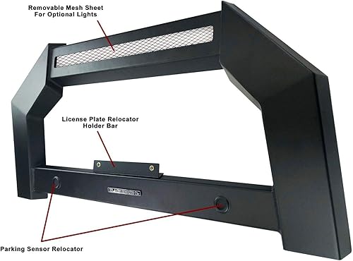 Miniatura 2 de Black Horse Armour Bull Bar - Placa antideslizante color negro mate compatible con Chevrolet Colorado 2015-2022 | GMC Canyon-AB-GM20 2015-2022