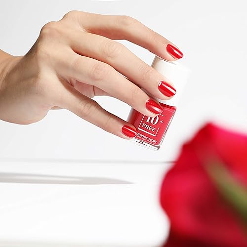 Vista 30 de Esmalte de uñas libre de tóxicos de 10+ Free Life - Red Ruby Beauty Belleza de rubí rojo