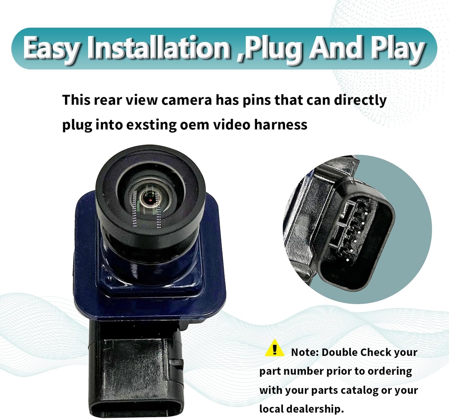 EP5Z-19G490-A Rear View Back Up Camera Compatible with Lincoln MKZ 2013-2016 Replaces EP5Z19G490A DP5Z-19G490-A DP5Z19G490A