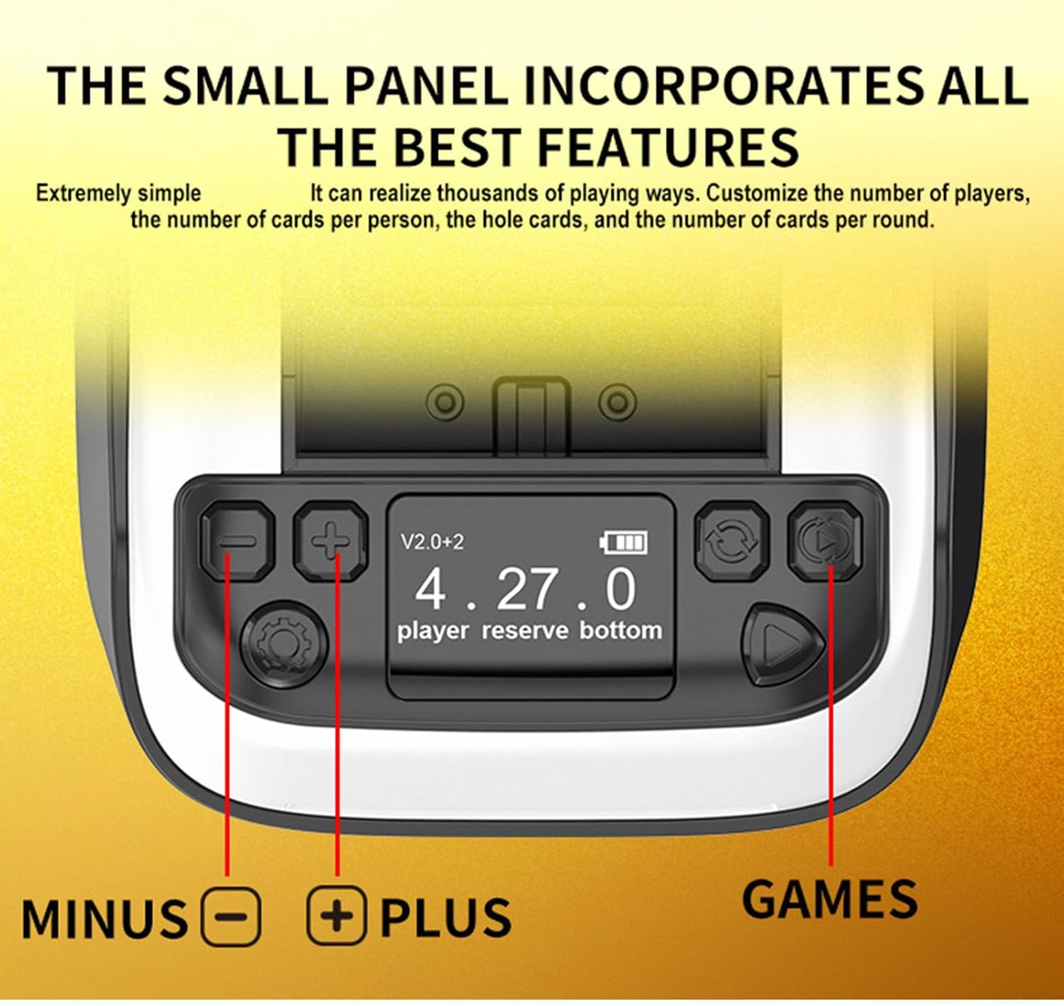 Automatic Card Shuffler Machine 1-4 Decks Auto Cards Shuffler | Rechargeable Card Dealer and Shufflers Machine with Mode Low Noise Dispenser for Professional Board Game Accessories