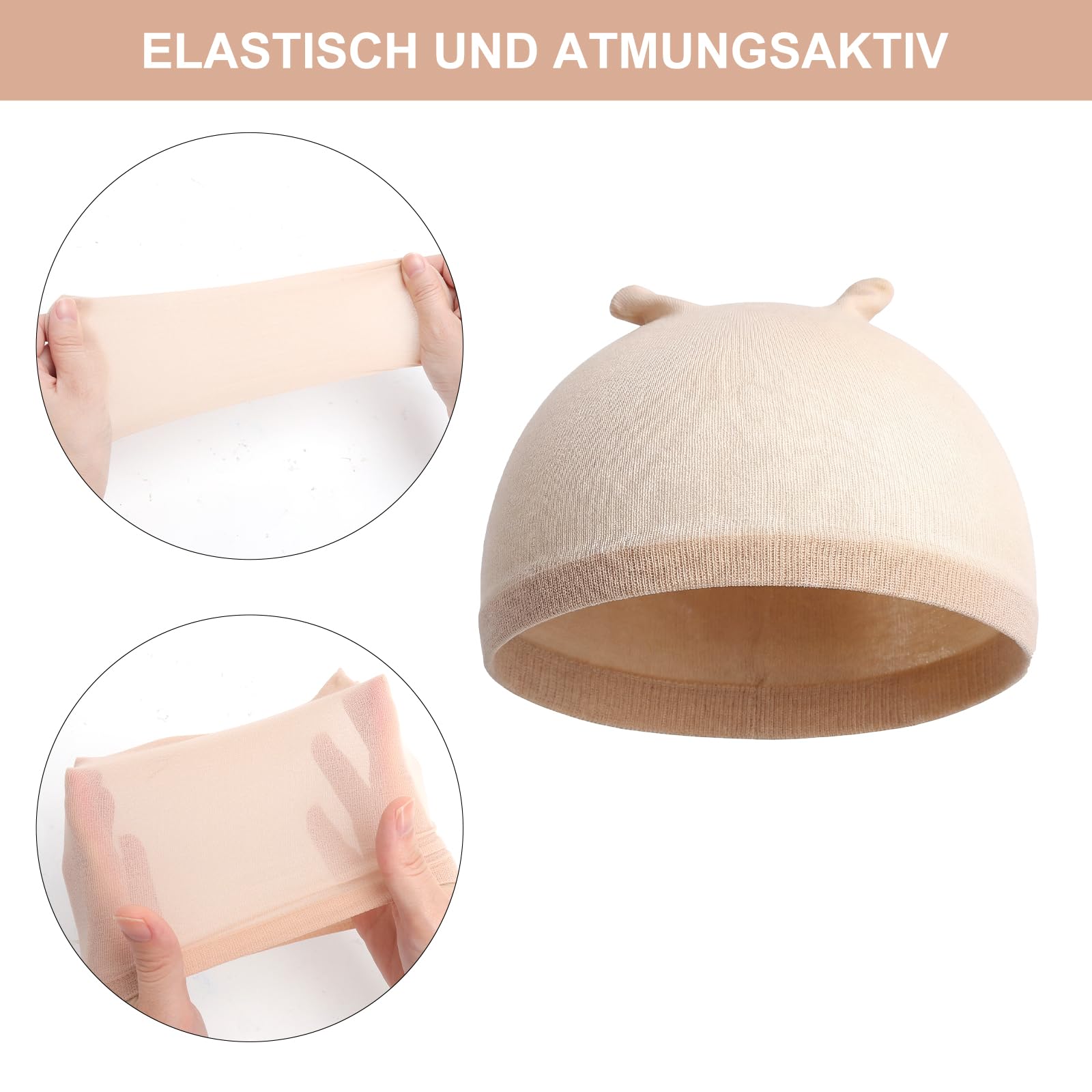 6 sztuk czepków do peruki i silikonowych opasek pod perukę, regulowane, antypoślizgowe czepki pod perukę, pasek na uchwyt, siatka na włosy, elastyczna, oddychająca, ultra cienka peruka dla