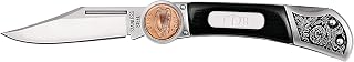 American Coin Treasures Coin Pocket Knife Irish Penny | Genuine Irish One Cent | Engravable Plate | Certificate of Authenticity