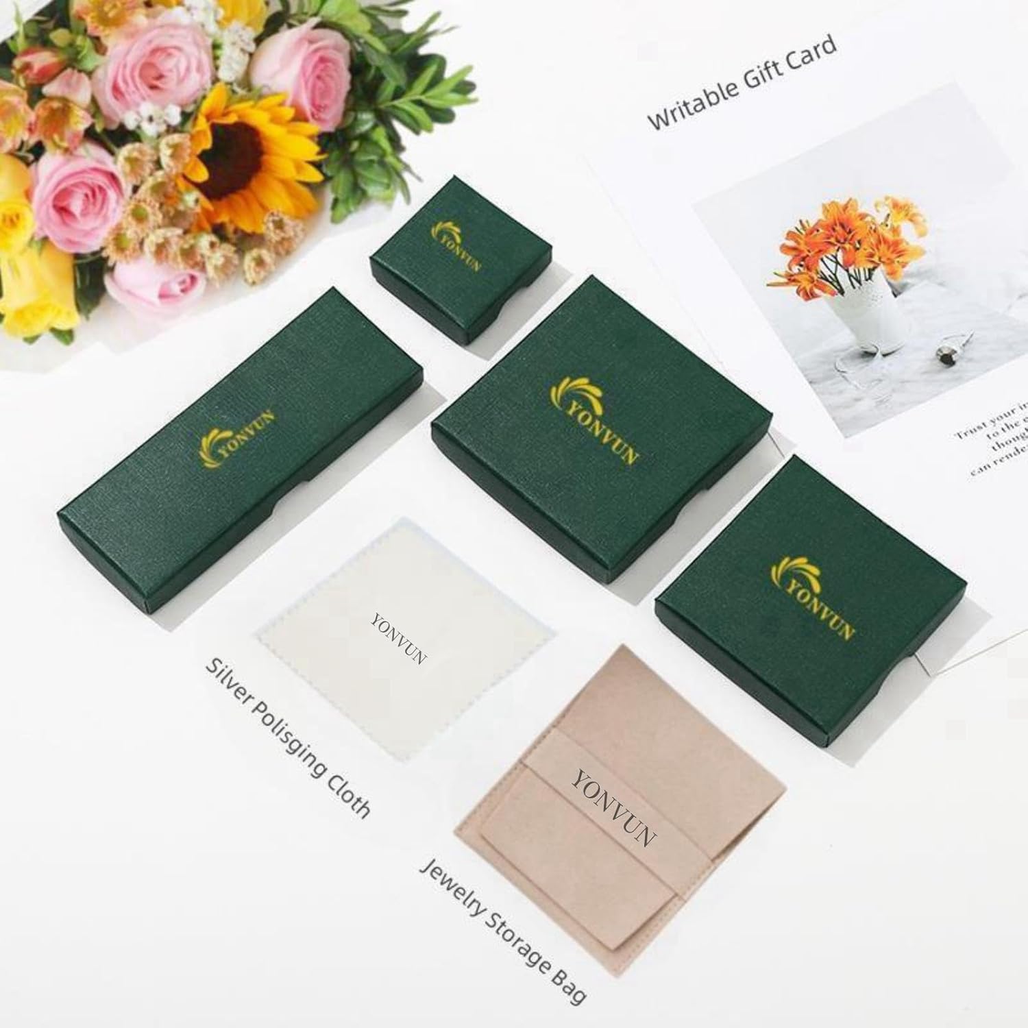 YONVUN Crystal Zircon Moon Heart Pendant Crescent Necklace | Plated 18k Gold Gemstone Birthstone Statement Planet Diamond Jewelry Gift for Wife Mom Daughter Girlfriend - Image 6