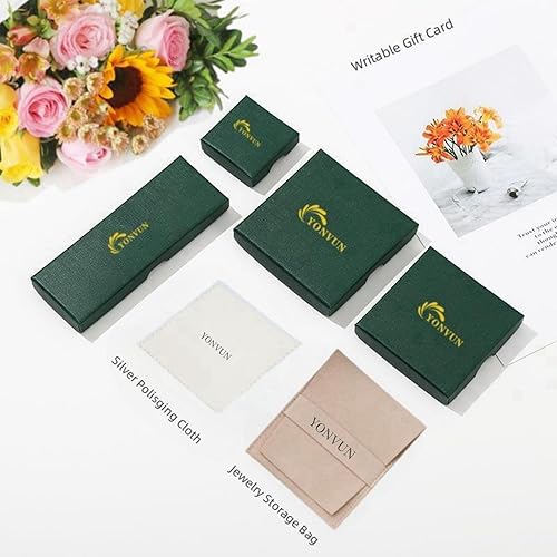 Vista 6 de YONVUN Collar con colgante de circonita de cristal chapado en oro de 18 quilates, forma de lágrima ovalada, piedra natal, juego de joyas de piedra