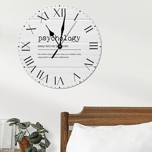 Miniatura 21 de Reloj de PVC con definición psicológica, reloj de pared grande con números romanos inspiración, refranes de inspiración de 12 pulgadas, significado