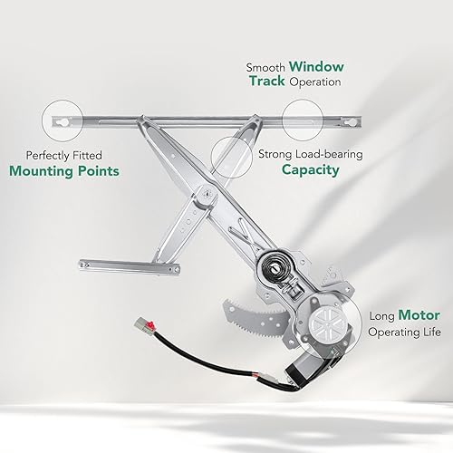 Miniatura 4 de YHTAUTO Elevalunas eléctrico delantero derecho del lado del pasajero con motor para Honda Accord 1998-2002 Coupé