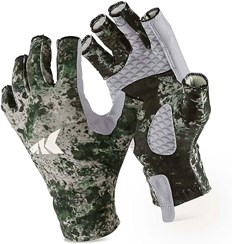 Miniatura 15 de KastKing La Sal Guantes de pesca UPF50+ Guantes de sol Guantes de protección UV Guantes sin dedos para hombres y mujeres para exteriores, kayak,