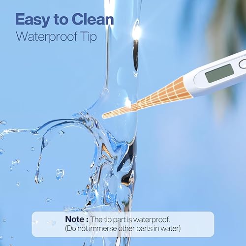 Miniatura 28 de Boncare Termómetro digital de 10 segundos para adultos y niños, termómetro rectal preciso y seguro para bebé con alarma de fiebre, termómetro oral
