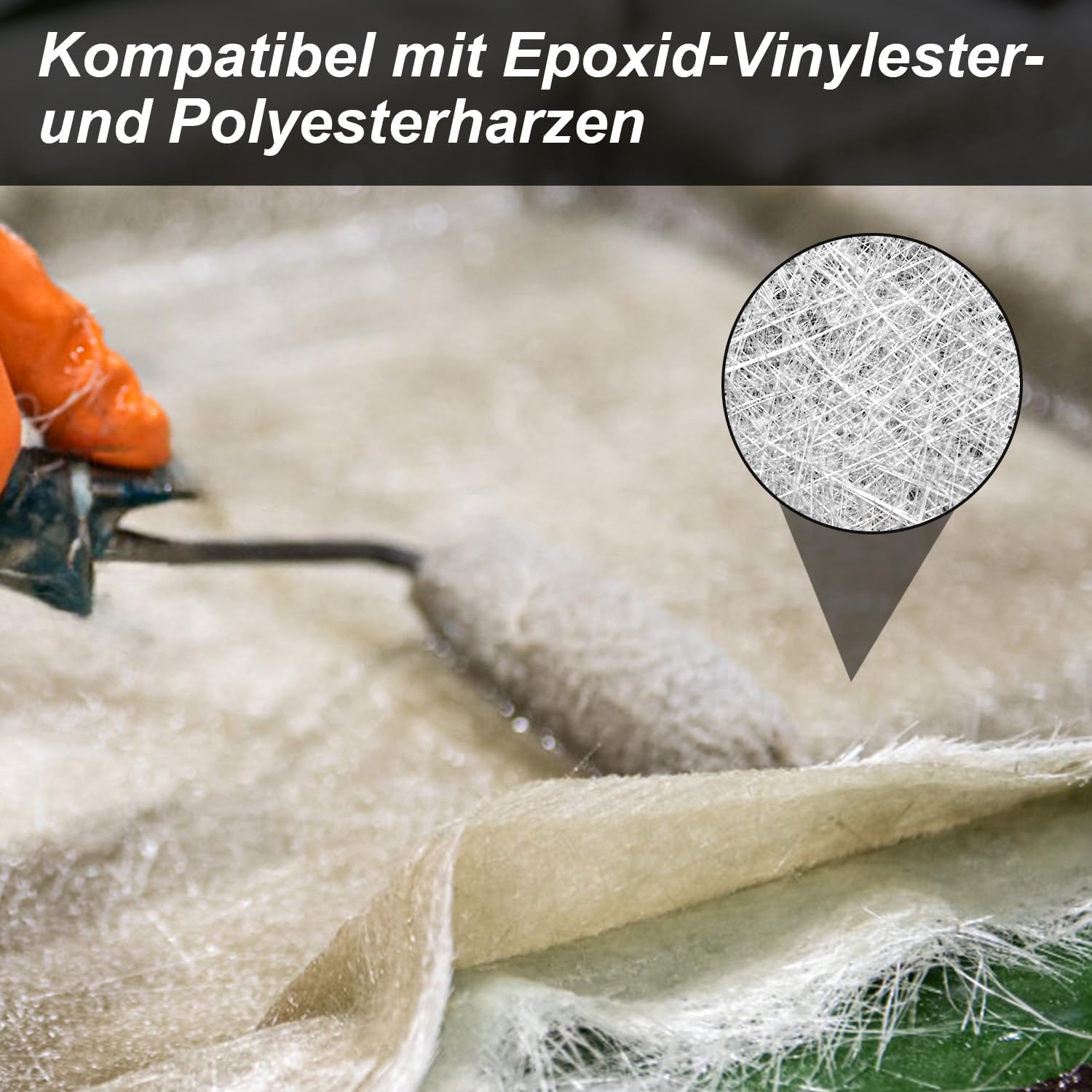 Fiberglasgewebe 450g/m² Glasfasermatte Fiberglas 1 * 10M Teppich aus Fiberglas for Epoxy Resin and Polyester Resin Glasgewebe Glasfaser für Reparatur Boot Pool Wanne Autos Dächer