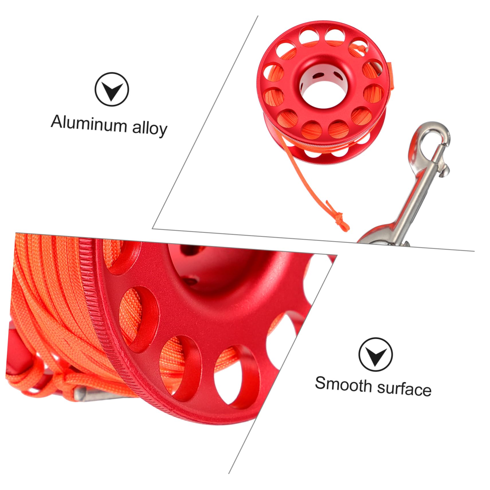 HEMOTON 1 set Diving Buoy Spool Reel Lightweight and Compact Scuba Diving Tool for Cave Mapping and Search Durable Construction