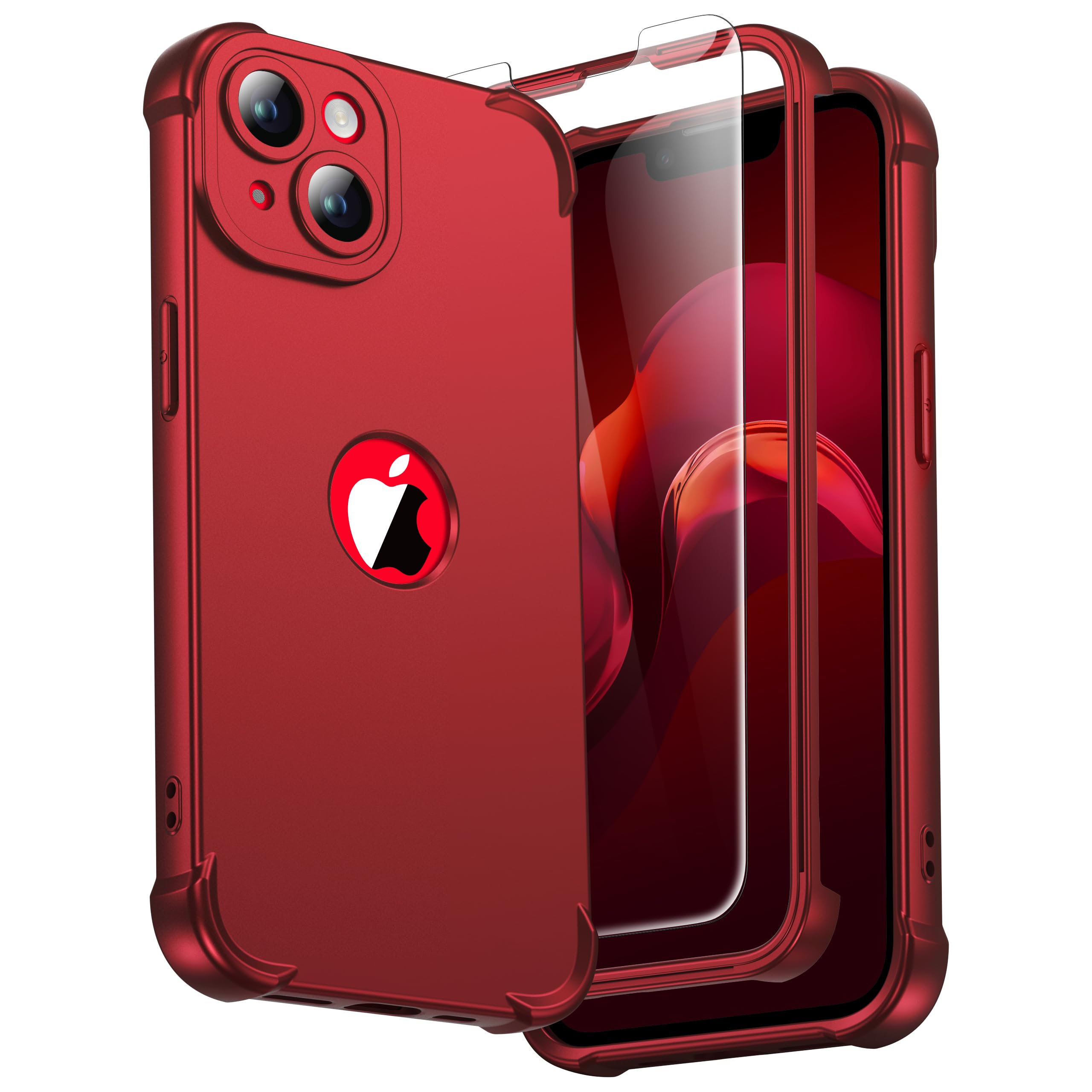 ORETECH for iPhone 15 Plus Case iPhone 14 Plus Case, with [2 x Screen Protectors] [10 Ft Military Grade Drop Test] [Camera Protection] Shockproof Slim