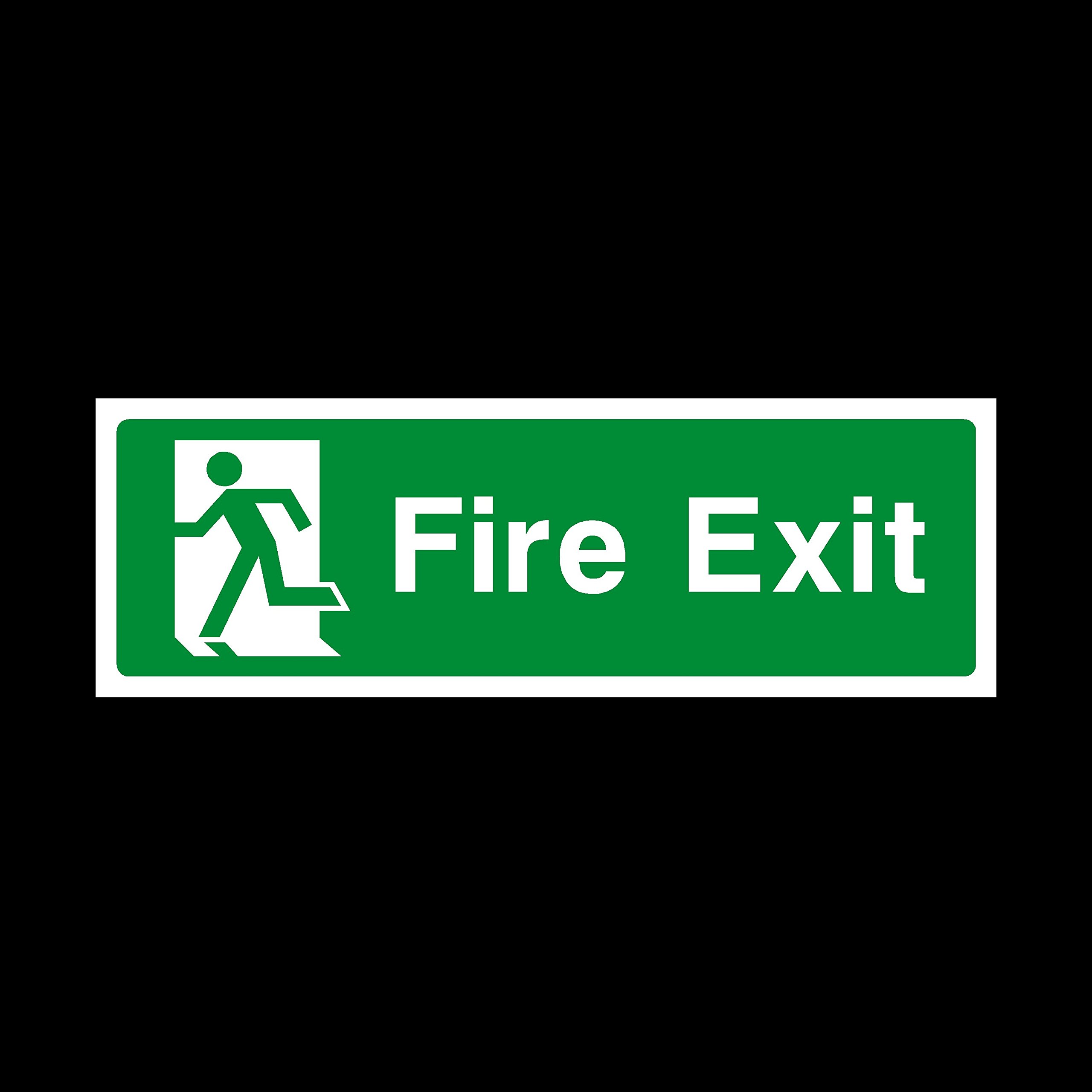 Ussp&S Fire Exit Left Sign 300Mm X 100Mm - Plastic Sign (Ee76)