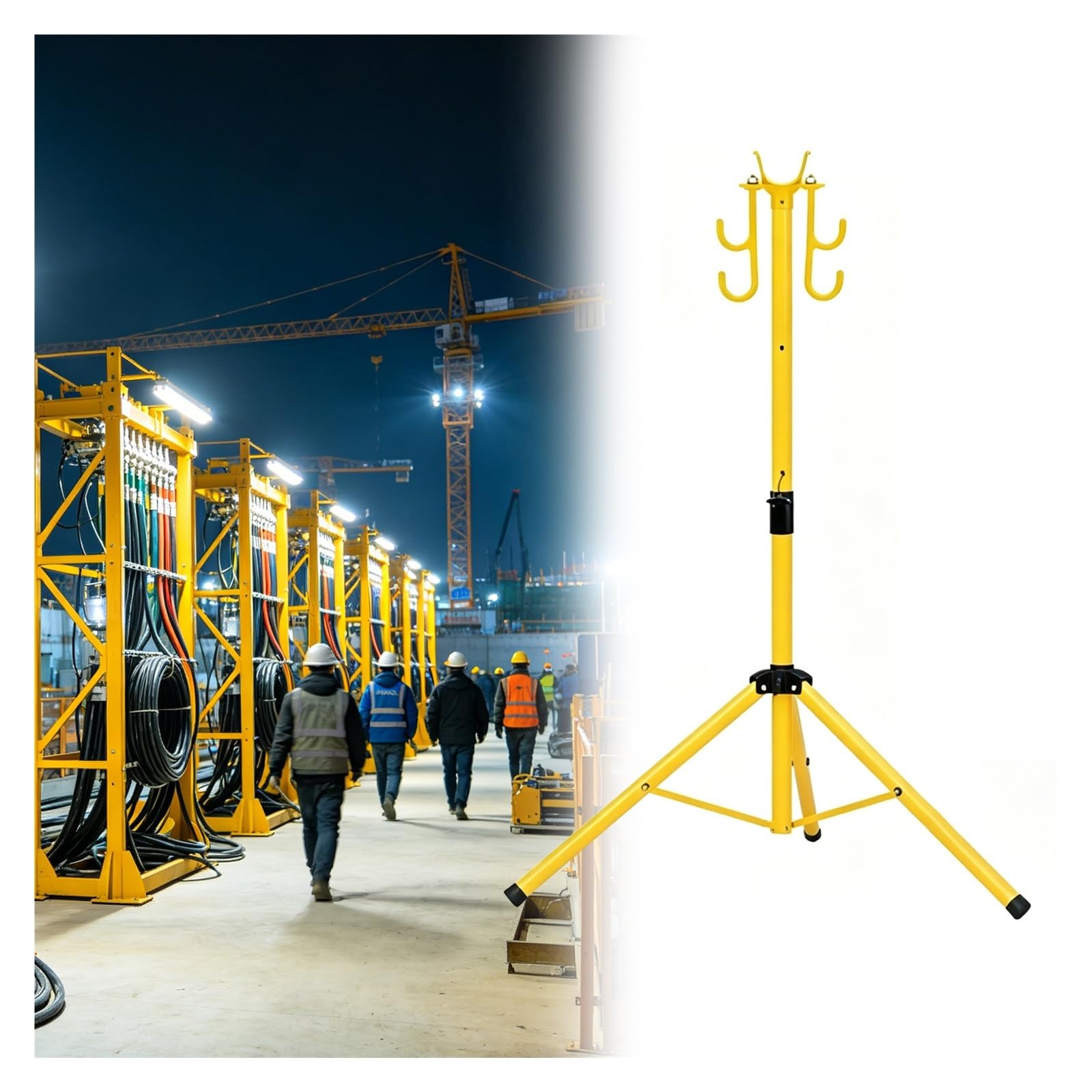 Porte-câbles télescopique léger résistant à la rouille pour sécuriser vos chantiers