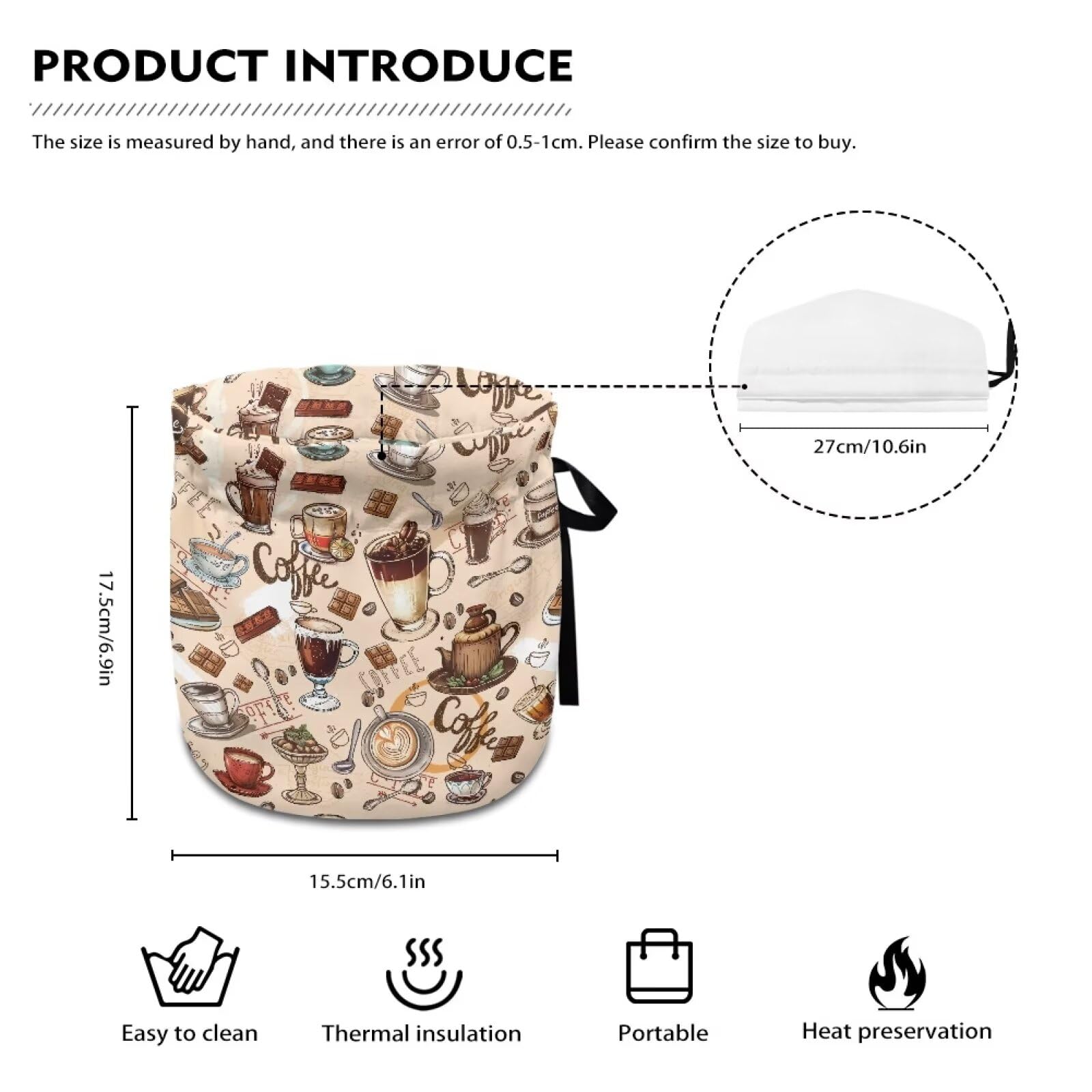 Ciieeo Cotton Tea Cozy For Teapot – Medium/Large Insulated Cover, Dustproof & Heat Retaining 4 thumbnail image