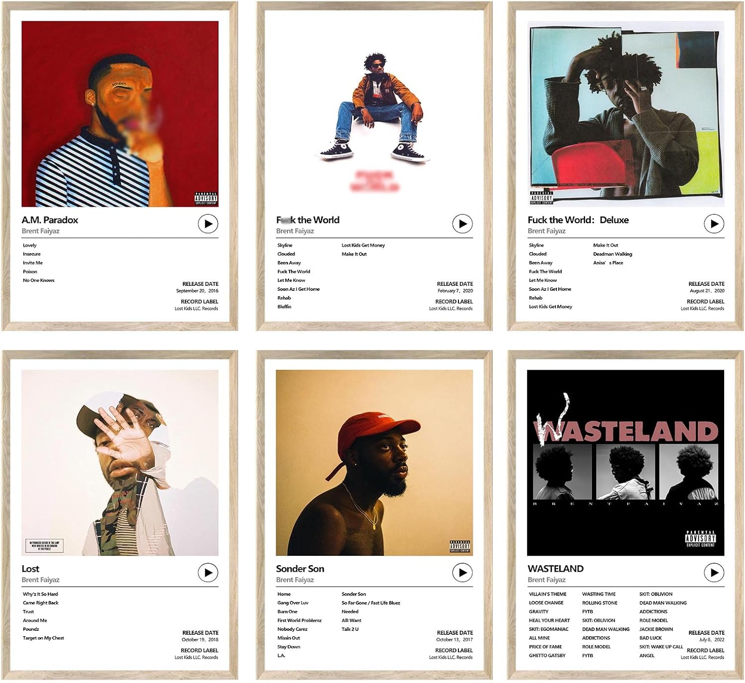 Amazon.com: Brent Posters Faiyaz Music Album Cover Posters Print Room ...