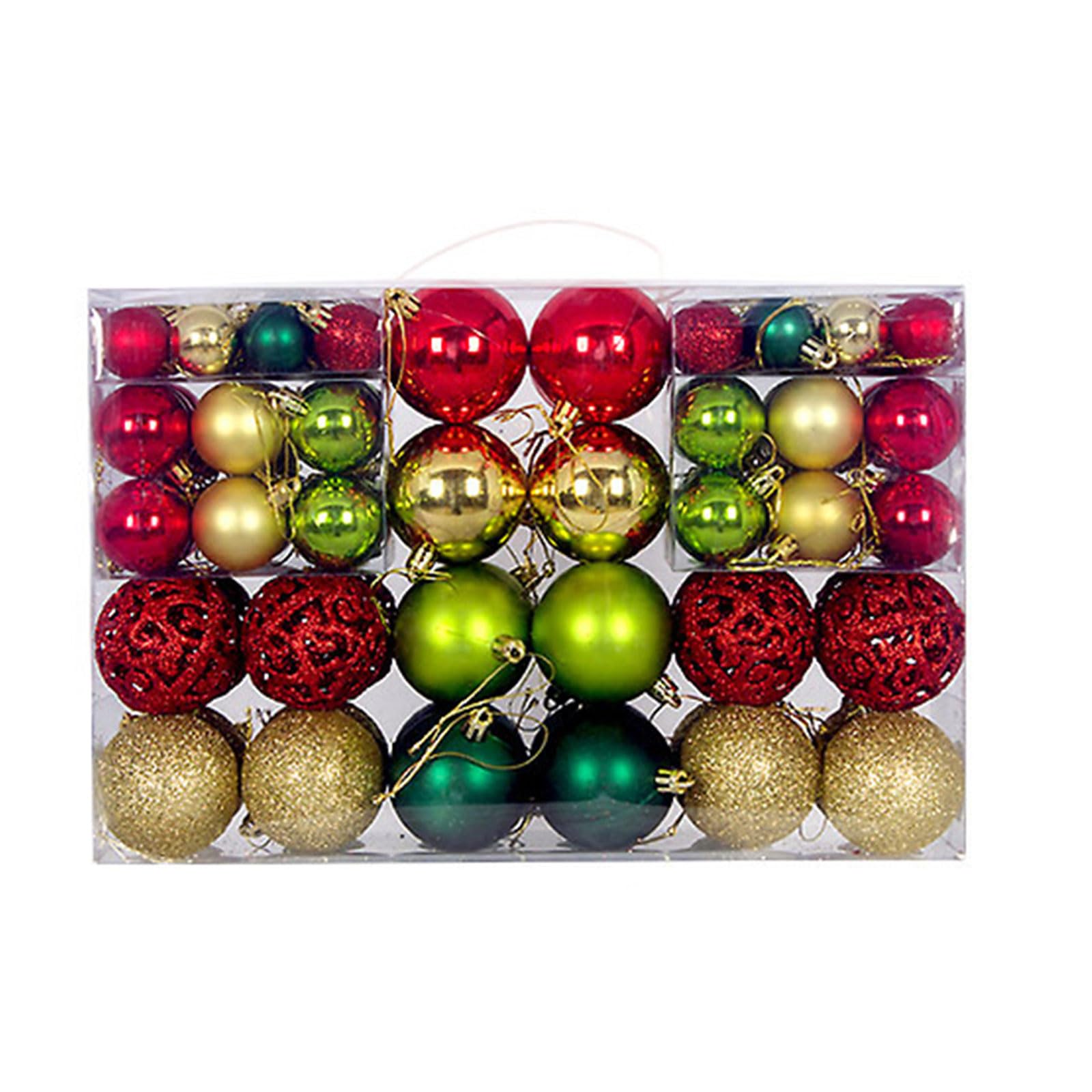 Kalttoy Christmas Ball Ornament 100pcs / box Hanging Christmas Ball Pendant Ornament Baubles Balls Ornaments Accessory Baubles