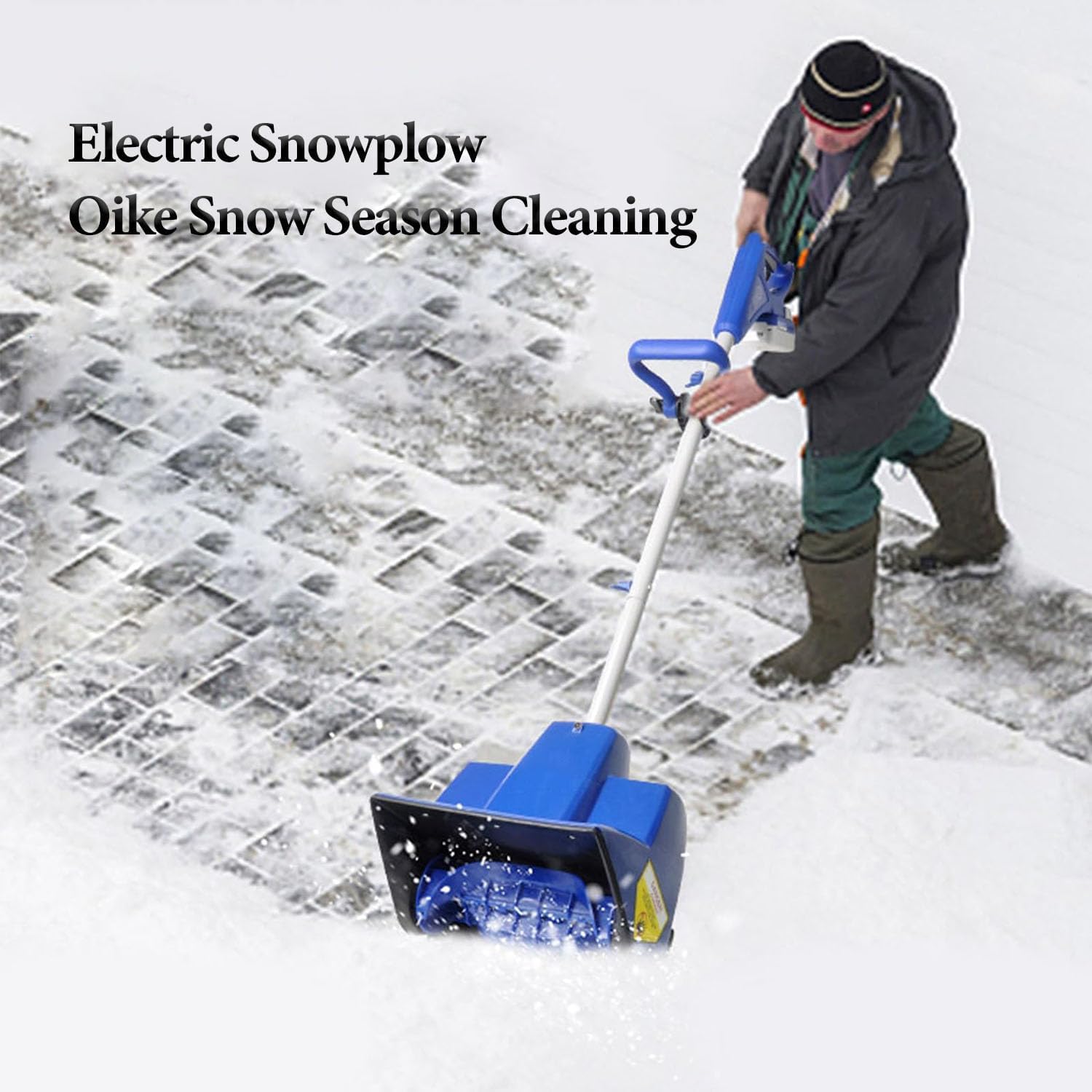 電動スノーショベル コードレス、24V - 2500rpm 電動プッシュ除雪機 