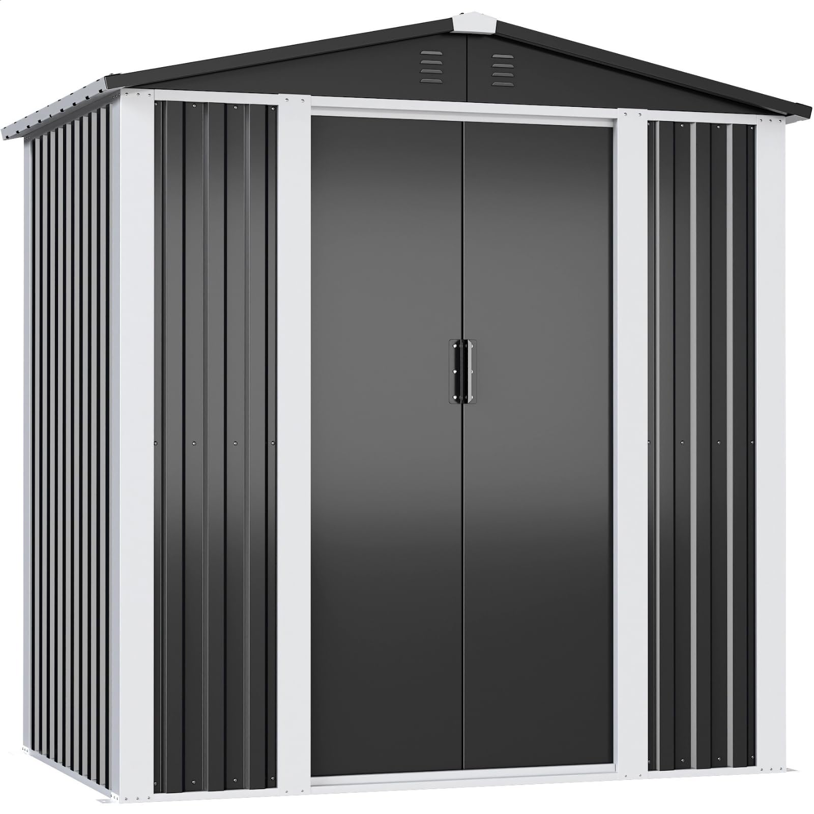 夜桜 ガルバリウム鋼板製フレーム式物置 6x4フィート 夜桜 ガルバリウム鋼板製フレーム式物置 6x4フィート メタル