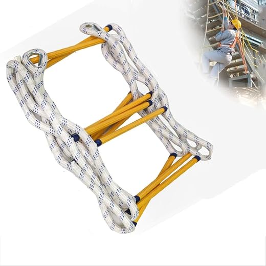 3-40m Rescue Rope Ladder 50ft Escape Ladder Emergency Work Safety Response Fire Rescue Rock Climbing Escape Tree Outdoor Protect,8m/26.2ft