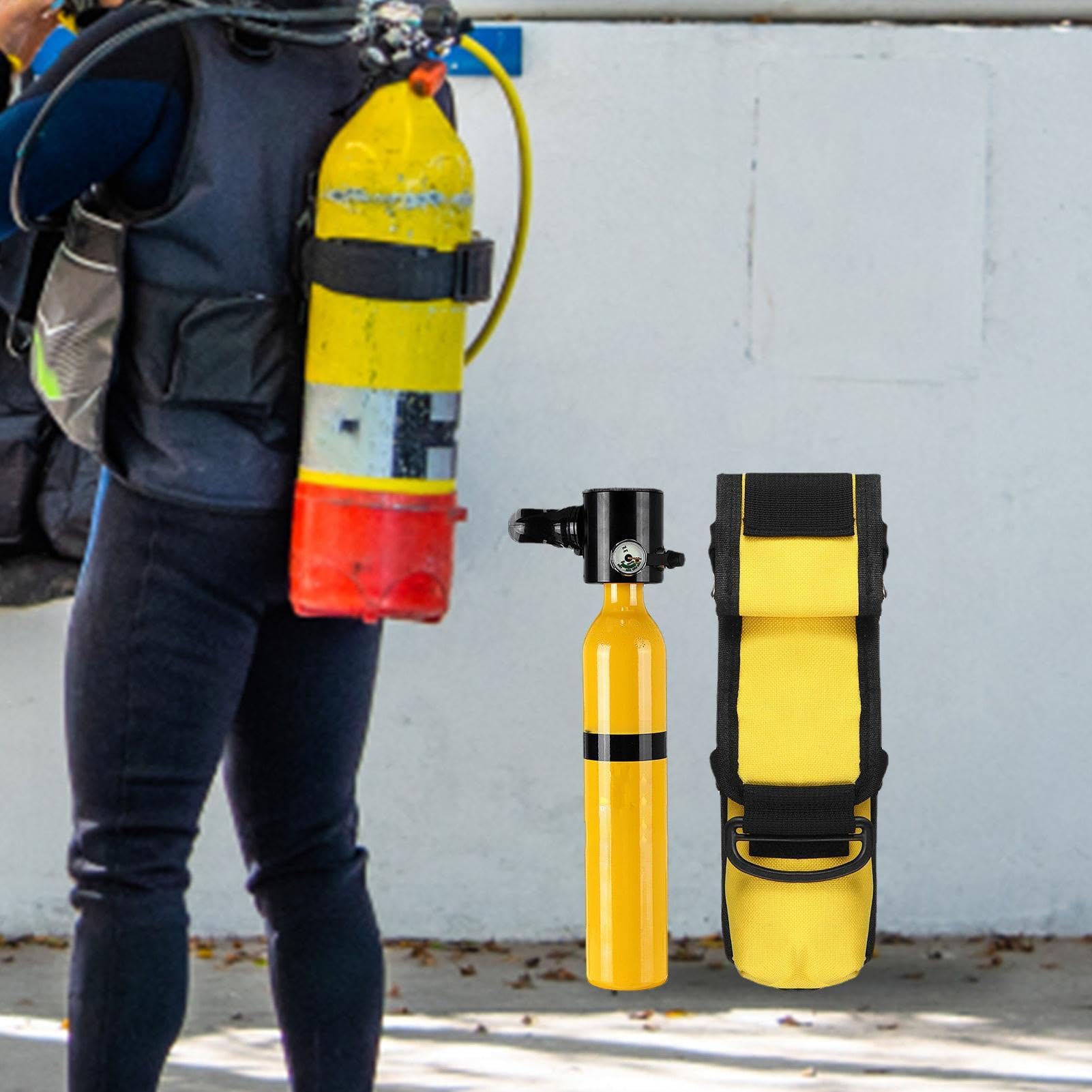 Sac À Dos Portable À Oxygène – Sac À Dos pour Bouteille D'oxygène, Transporteur D'oxygène De Plongée | Support De Transport De Réservoir D'oxygène De Plongée Réglable pour La Natation en Profondeur