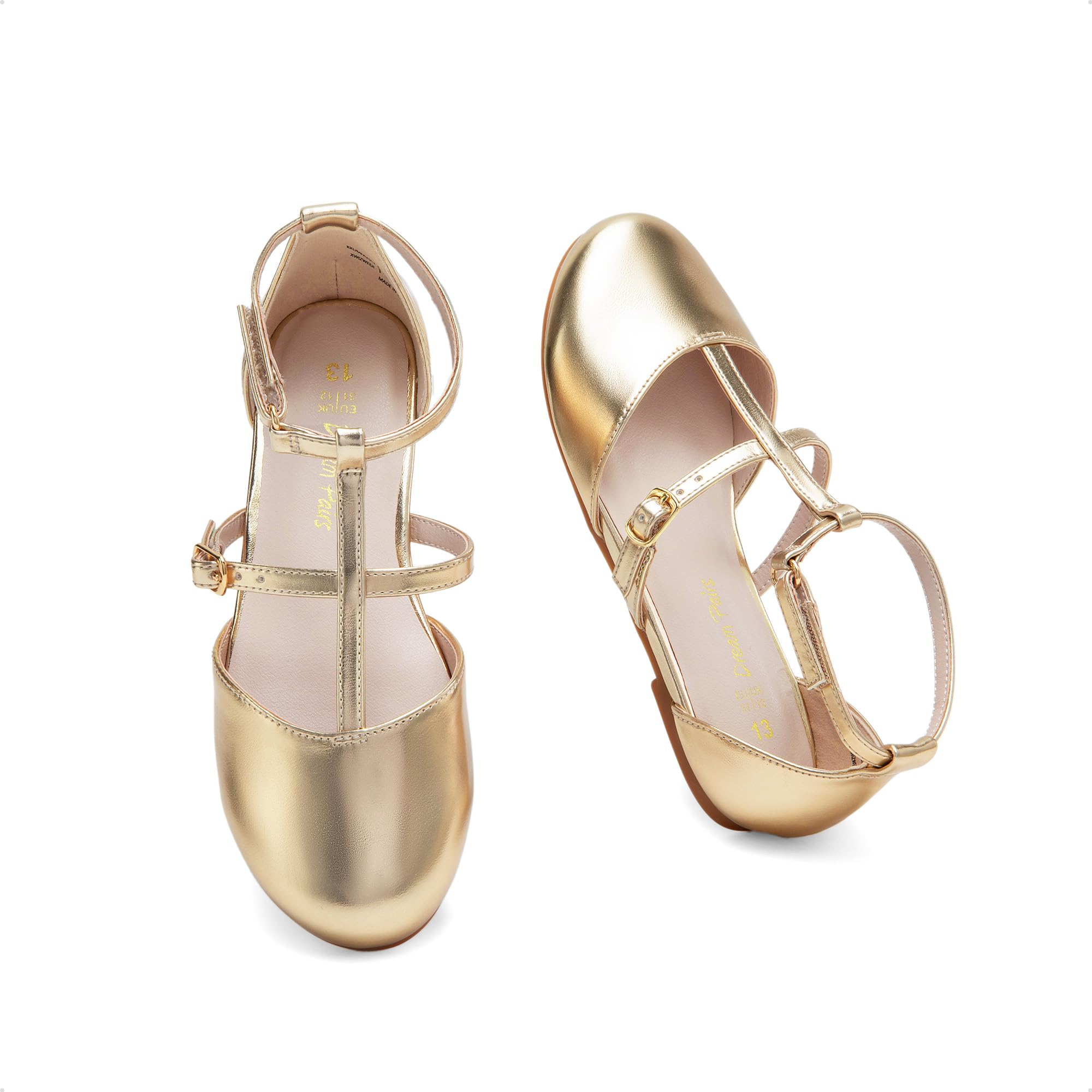 DREAM PAIRS Ballerines Fille Chaussures Mary Jane à Bride en T Élégantes Chaussures de Cérémonie, Mariage, Soirée, Fête et École