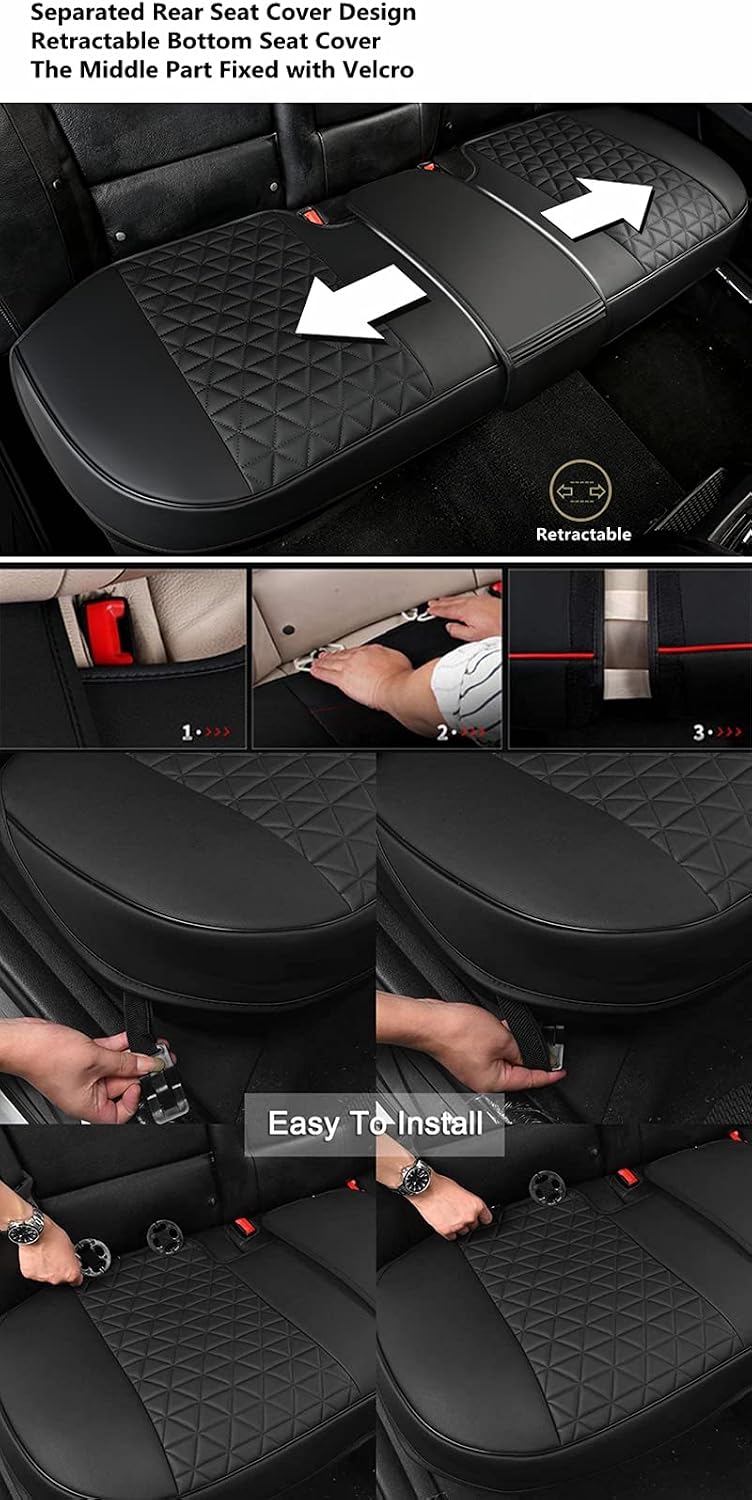 Car Back Seat Cover, Rear Seat Cushion Pad Mat Protector, Universal for Sedan Hatchback SUV Car Interior Accessories - 1PC Rear Seat Bottom Cover
