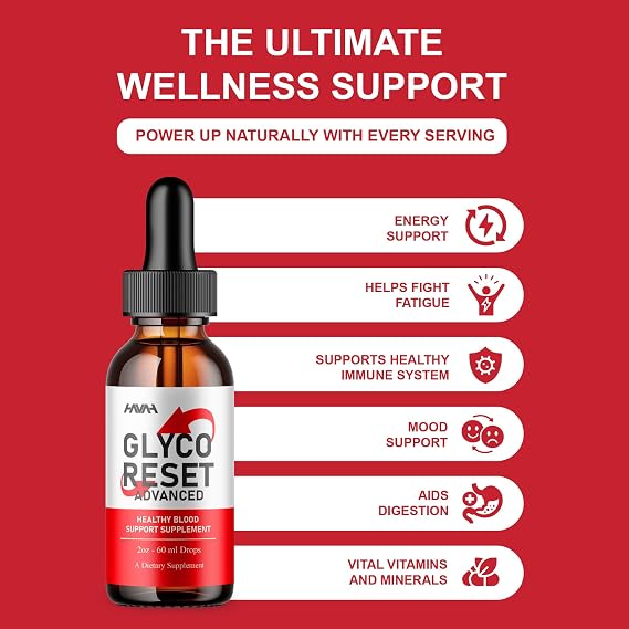Glyco Reset Drops, GlycoReset Blood Support Liquid (5 Pack - 10oz / 300ml)