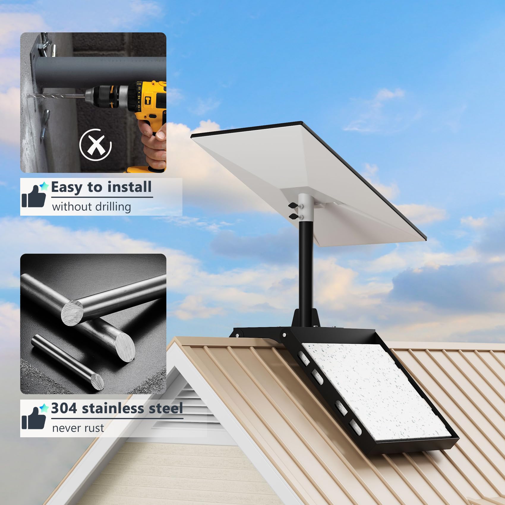 Starlink Ridge Alignment Snapklik.com : Saranna Adjustable Starlink Roof Ridge Mount, Starlink ...