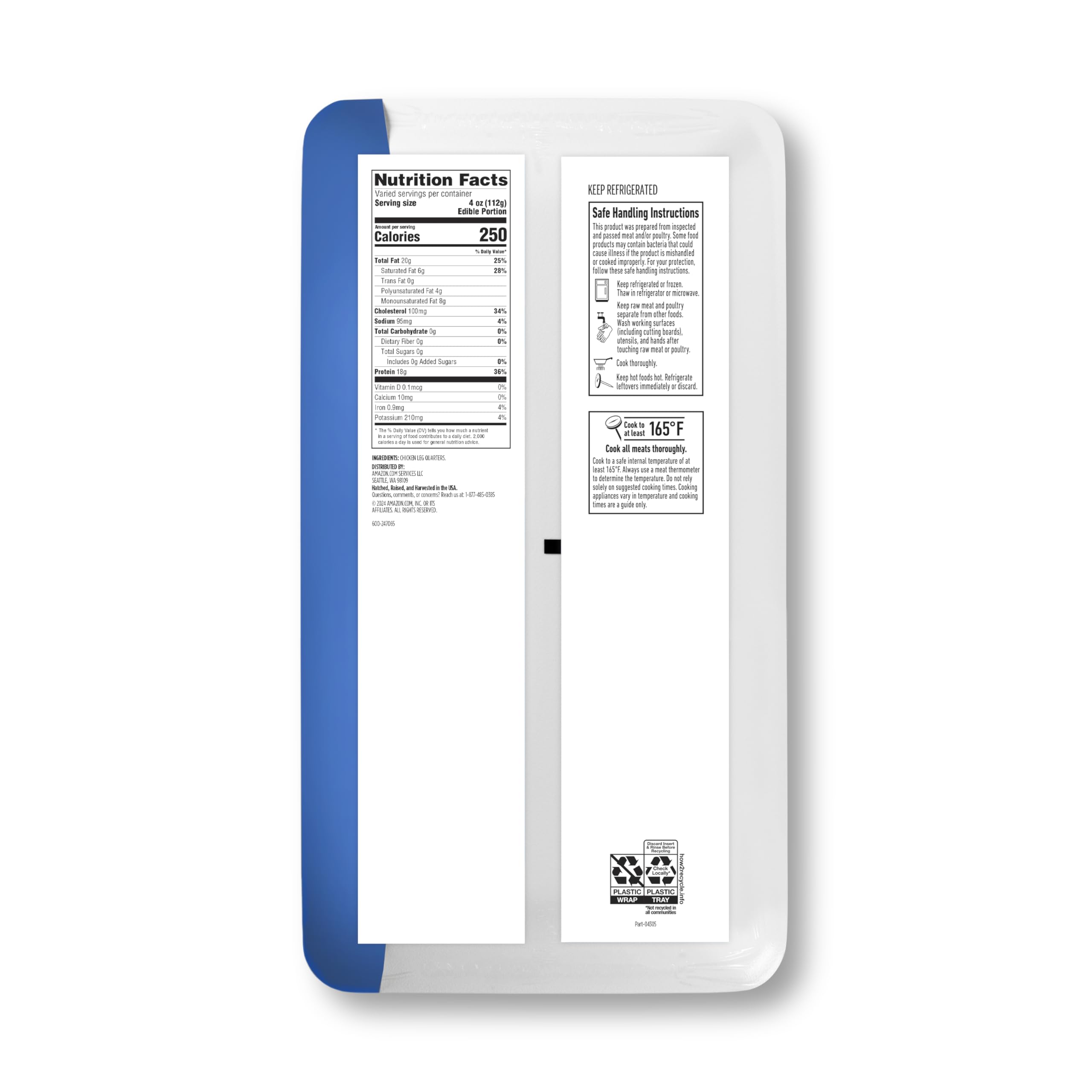 Amazon Grocery Chicken Leg Quarters 100 Natural Weight Varies — view 2