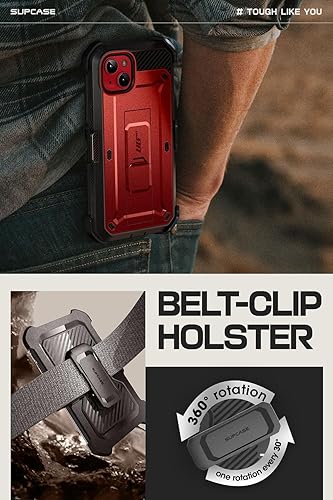 Miniatura 6 de SUPCASE Funda para iPhone 15 con soporte y clip para cinturón, Unicorn Beetle Pro Protector de pantalla integrado Protección contra caídas de grado