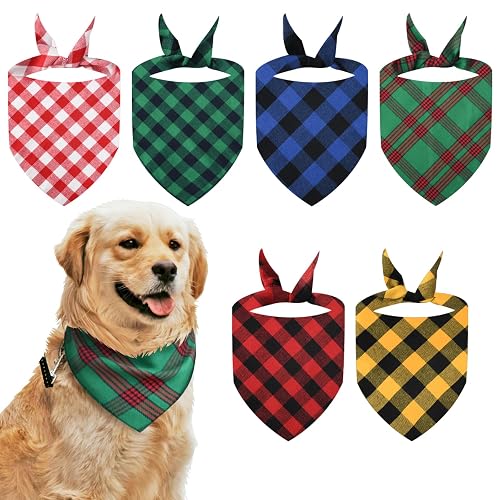 EUPSIIU 6 bandanas para perro, elegantes bandanas triangulares para perro, bufanda de estilo único