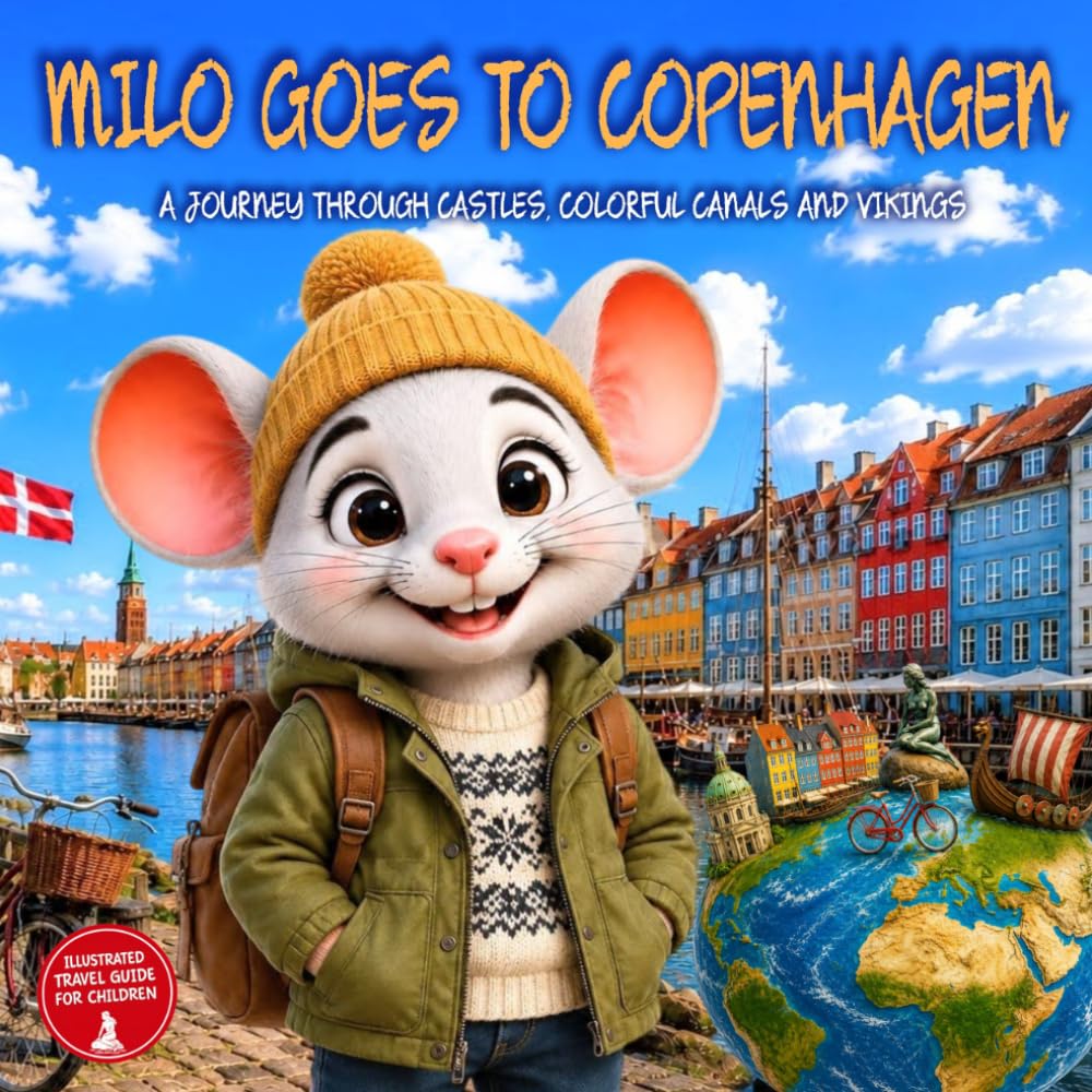 Milo goes to Copenhagen: A Journey Through Castles, Colorful Canals And Vikings. Illustrated Copenhagen Denmark Travel Picture Guide for kids ages 2-9 Milo's Explorers Club