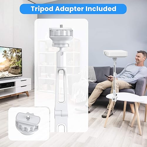 Miniatura 7 de AboveTEK Soporte de escritorio para iPad, soporte de abrazadera ajustable multiángulo para tableta, brazo giratorio de 360, soporte de aluminio para