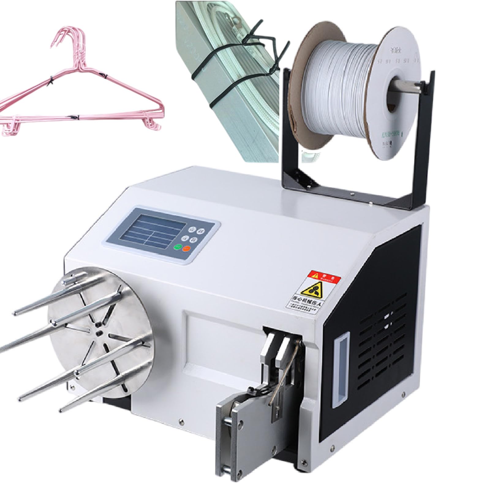 Automatische Twist-Bindemaschine, 2-in-1, intelligente Induktionsbeutel, Bündelung und Binden, 4,3-Zoll-Touchscreen, verstellbarer 5-30 mm Bündeldurchmesser, automatische Wicklung Drahtbündelmaschine