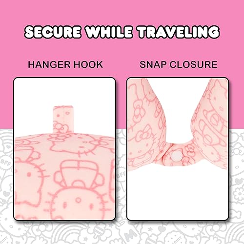 Miniatura 4 de FUL Hello Kitty - Almohada para el cuello, de espuma viscoelástica con estampado completo, accesorios de viaje para avión, automóvil y oficina,